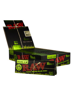 Папір - RAW Black Organic Hemp 1|4