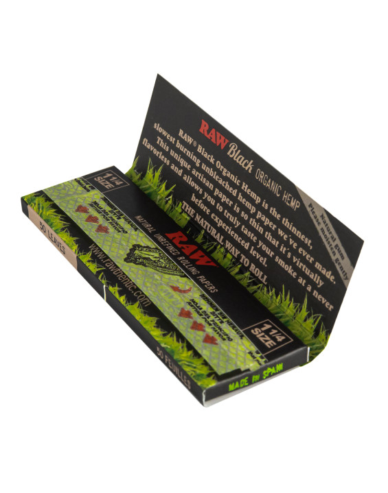 Папір - RAW Black Organic Hemp 1|4
